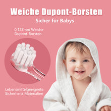 Load image into Gallery viewer, Seago SG-513 Elektrische Zahnbürste Kinder Baby Kinderzahnbürste Elektrisch ab 0-3 Jahre mit LED Licht Smart Timer Babyzahnbürste Wasserdicht IPX7 Schallzahnbürste (Baby Rosa)