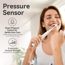 Load image into Gallery viewer, Seago Electric Toothbrush with Pressure Sensor, Ultrasonic Toothbrush and Toothbrush Holder, 2-Min Timer, 5 Modes, 8 Brush Heads, USB-C Fast Charging, Teeth Whitening in 7 Days, SG-2782 (Black)