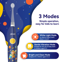 Load image into Gallery viewer, Seago Electric Toothbrush for Children 1 Year and Over, Sonic Toothbrush with LED Lights and DIY Stickers, 8 Soft BPA-Free Brush Heads, Children's Toothbrush for Babies 0 to 3 Years, SG-2159