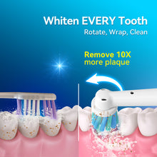 Load image into Gallery viewer, Seago Electric Toothbrush with 8 Round Brush Heads, Rotating Toothbrush with 5 Brushing Modes, Electric Sonic Toothbrush Teeth Whitening in 14 Days, for Adults and Children (Black)