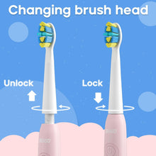 Load image into Gallery viewer, Seago Kids Electric Toothbrush Heads, Electric Toothbrushes Heads for SG2303/SG958, Brush Replacement Heads Pack of 4 (4pcs-White)