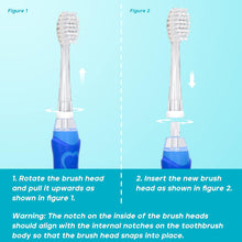 Load image into Gallery viewer, Seago Zahnbürsten Ersatzköpfe für elektrisch Zahnbürste Kinder SG-513/SG-977/SG-2139 (Gray)