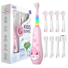 Load image into Gallery viewer, SEAGO Kids Electric Toothbrushes Rechargeable, Toddler Electric Toothbrush with Magnetic Charging, LED Observing Light, 8 Toothbrush Heads for Ages 2-4 -6 Boys Girls (Blue)