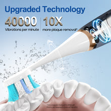 Load image into Gallery viewer, Seago Electric Toothbrush, Pressure Sensor Reminder and Brush Head Replacement Reminder, 8 Brush Heads and 2 Type Heads, 5 Modes and Seamless Button, Sonic Toothbrush for Adults, SG2753 (Blue)