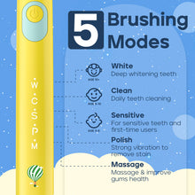 Load image into Gallery viewer, Seago electric toothbrush for children with extra soft bristles and 5 personal modes, 8 replacement heads, smart timer, rechargeable toothbrush for children (pink)