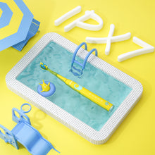 Load image into Gallery viewer, Seago electric toothbrush for children with extra soft bristles and 5 personal modes, 8 replacement heads, smart timer, rechargeable toothbrush for children (pink)