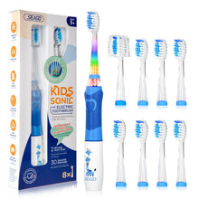 Load image into Gallery viewer, Seago Electric Toothbrush for Kids with 8 Extra Soft Brush Heads and 4 Personal Modes, LED Light, Smart Timer, IPX7 Waterproof, Children's Sonic Toothbrush for Ages 3 and Up, SG977