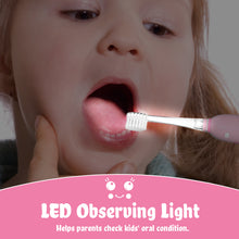 Load image into Gallery viewer, Seago Electric Toothbrush for Children 0-6 Years with Colorful LED Light, Smart Timer, Rechargeable Baby Toothbrush with 8 Soft Replacement Brush Heads, IPX7 Waterproof, SG2139