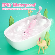 Load image into Gallery viewer, Seago Electric Toothbrush for Children 0-6 Years with Colorful LED Light, Smart Timer, Rechargeable Baby Toothbrush with 8 Soft Replacement Brush Heads, IPX7 Waterproof, SG2139