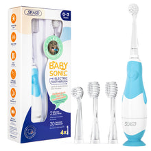 Load image into Gallery viewer, Seago Electric Toothbrush for Children and Baby from 0 1 2 3 Years, with LED Light, Round Soft Replacement Brushes, Electric Toothbrush for Baby, 2 Minute Smart Timer, Waterproof IPX7, SG513
