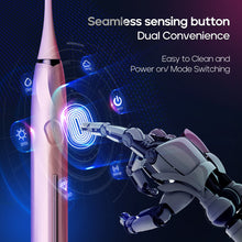 Load image into Gallery viewer, Electric Toothbrush, Seago Electric Toothbrush with Pressure Sensor, 40000 VPM, 8 Soft Brush Heads, 5 Modes, Sonic Toothbrush with Toothbrush Holder, Travel Case, for Adults, SG-2752 (Pink)

