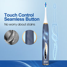 Load image into Gallery viewer, Seago Electric Toothbrush, Pressure Sensor Reminder and Brush Head Replacement Reminder, 8 Brush Heads and 2 Type Heads, 5 Modes and Seamless Button, Sonic Toothbrush for Adults, SG2753 (Blue)
