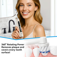 Load image into Gallery viewer, Seago Rotating Electric Toothbrush with 8 Brush Heads, 5 Brushing Modes for Oral Care, Extra-Large Display, Travel Case, Low Battery Indicator, Long-Lasting Lithium-Ion Battery, Pink
