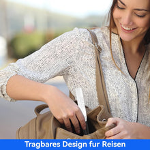 Load image into Gallery viewer, Seago Elektrische Zahnbürste für Reise, Schallzahnbürste, 2 Putzmodi, 24000 Vibrationen pro Minute, 8 Ersatzköpfe, Tragbare Batterie Zahnbürste, Elektrische Reisezahnbürste, SG-2102 (Schwarz)
