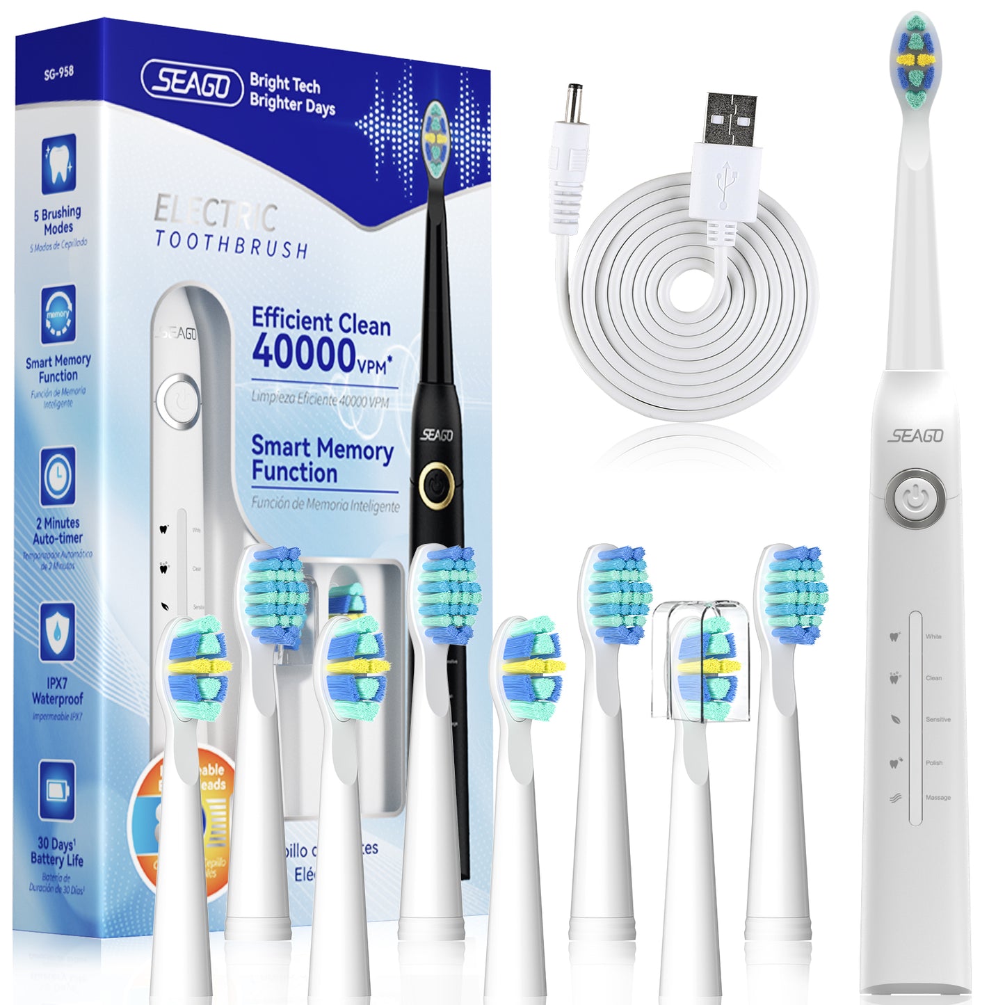 Seago Sonic Electric Toothbrush (SG-958)