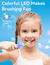Load image into Gallery viewer, Seago Electric Toothbrush for Kids Ages 2 and Up, Children&#39;s Toothbrushes with 4 Extra Soft Brush Heads and LED Light, 4 Modes 24000VPM Smart Timer Sonic Toothbrush for Toddlers Girls Boys SG977 
