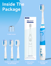 Load image into Gallery viewer, Seago Electric Toothbrush for Kids Ages 2 and Up, Children&#39;s Toothbrushes with 4 Extra Soft Brush Heads and LED Light, 4 Modes 24000VPM Smart Timer Sonic Toothbrush for Toddlers Girls Boys SG977 
