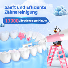 Load image into Gallery viewer, Seago Elektrische Zahnbürste Kinder Baby Zahnbürste ab 0 1 2 3 Jahr, mit LED Licht, Runder Weich Ersatzbürsten, Elektrische Zahnbürste Baby,2 Minuten Smart Timer, Wasserdicht IPX7,SG513
