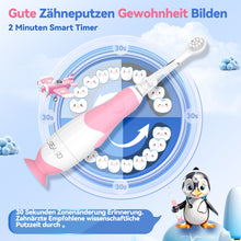Load image into Gallery viewer, Seago Elektrische Zahnbürste Kinder Baby Zahnbürste ab 0 1 2 3 Jahr, mit LED Licht, Runder Weich Ersatzbürsten, Elektrische Zahnbürste Baby,2 Minuten Smart Timer, Wasserdicht IPX7,SG513
