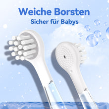 Load image into Gallery viewer, Seago Elektrische Zahnbürste Kinder Baby Zahnbürste ab 0 1 2 3 Jahr, mit LED Licht, Runder Weich Ersatzbürsten, Elektrische Zahnbürste Baby,2 Minuten Smart Timer, Wasserdicht IPX7,SG513
