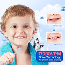 Load image into Gallery viewer, Seago Electric Toothbrush for Children and Baby from 0 1 2 3 Years, with LED Light, Round Soft Replacement Brushes, Electric Toothbrush for Baby, 2 Minute Smart Timer, Waterproof IPX7, SG513 
