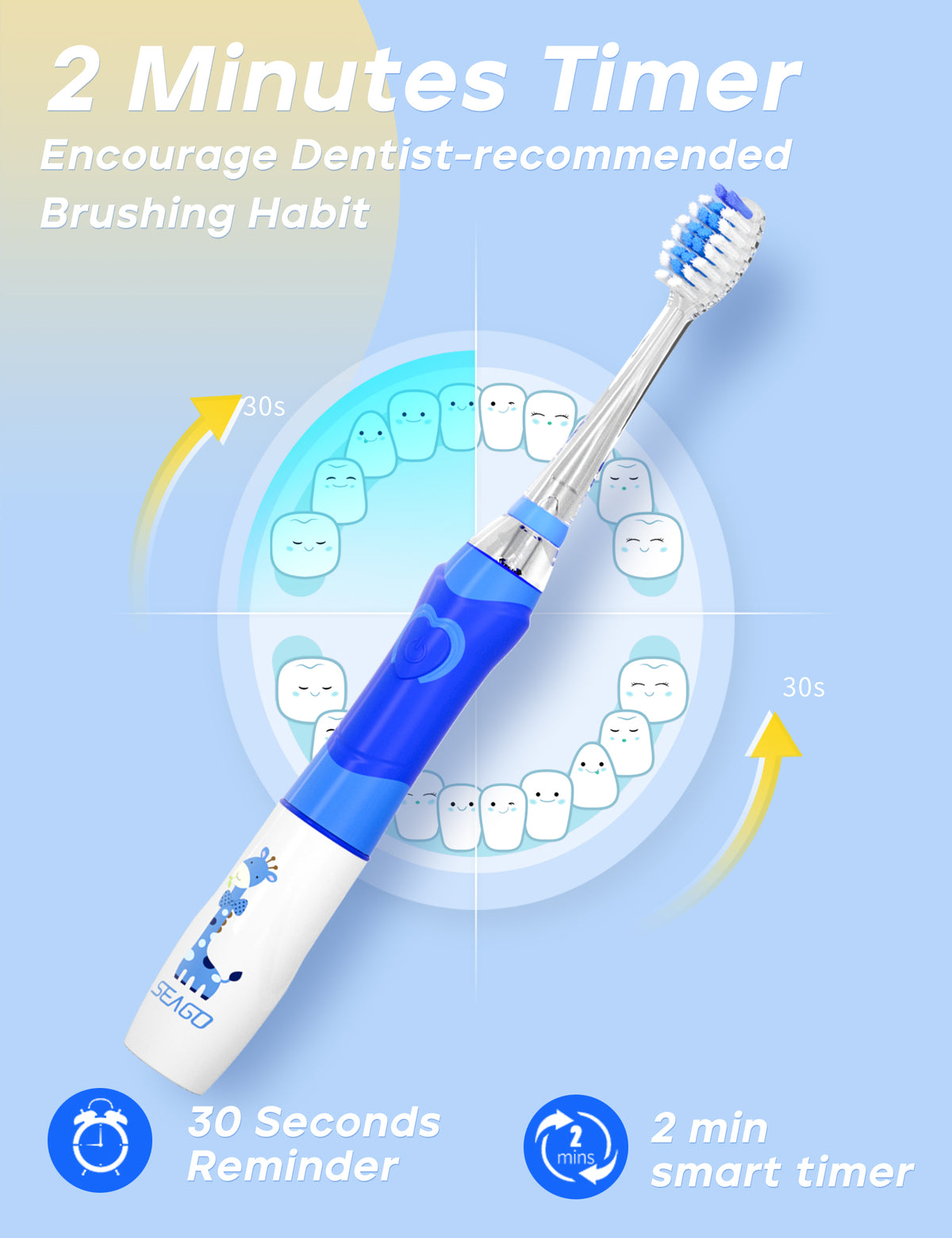 Seago Kids Battery Toothbrush （SG977-8H）