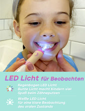 Load image into Gallery viewer, Seago Elektrische Zahnbürste Kinder mit 8 Extra Weiche Aufsteckbürste und 4 Persönliche Modi, LED Licht, Smart Timer, IPX7 Wasserdicht, Kinder Schallzahnbürste ab 3 Jahre, SG977

