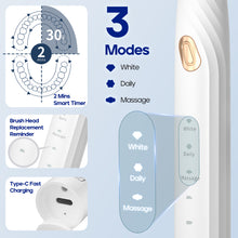 Load image into Gallery viewer, Seago Electric Toothbrush with 10 Toothbrush Heads, Travel Toothbrush with Travel Case &amp; Toothbrush Holder, Smart Toothbrush with Timer - for Adults, Boys and Girls SG2316
