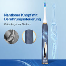 Load image into Gallery viewer, Seago Electric Toothbrush with Pressure Sensor - Whitening Toothbrush - 8 Brush Heads &amp; Replacement Reminder - 30 Days Standby &amp; USB Charging - 5 Cleaning Modes, Ultrasonic Toothbrush, SG2753 (Blue)

