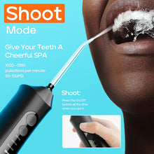 Load image into Gallery viewer, Cordless Oral Irrigator, SEAGO Portable Water Flosser Electric Tooth Cleaner 5 Modes &amp; 7 Nozzles, 300ML Water Tank Interdental Cleaner Oral Irrigator Test Winner IPX7 Waterproof Dental Irrigator for Travel &amp; Home
