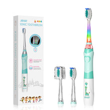 Load image into Gallery viewer, SEAGO Children Sonic Electric Toothbrush for 3-12 Ages Battery LED Sonic Kids Tooth Brush Smart Timer Replacement Brush Heads
