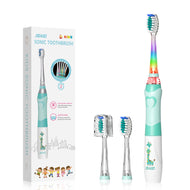 SEAGO Children Sonic Electric Toothbrush for 3-12 Ages Battery LED Sonic Kids Tooth Brush Smart Timer Replacement Brush Heads