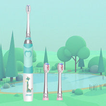 将图片加载到图库查看器，SEAGO Sonic Electric Toothbrush kids Battery Cartoon with Colorful LED Waterproof Soft Oral Hygiene Massage Teeth Care SG977
