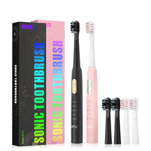 Load image into Gallery viewer, Seago Sonic Electric Toothbrush 40000 times/min Strokes 5 Modes Soft Rounded Bristle Waterproof 2 AA Battery Supply Tooth Brush
