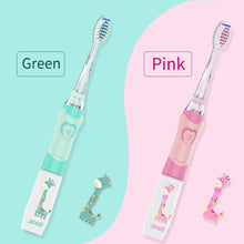 将图片加载到图库查看器，SEAGO Sonic Electric Toothbrush kids Battery Cartoon with Colorful LED Waterproof Soft Oral Hygiene Massage Teeth Care SG977
